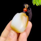 和田玉糖白无事牌（23.0g）