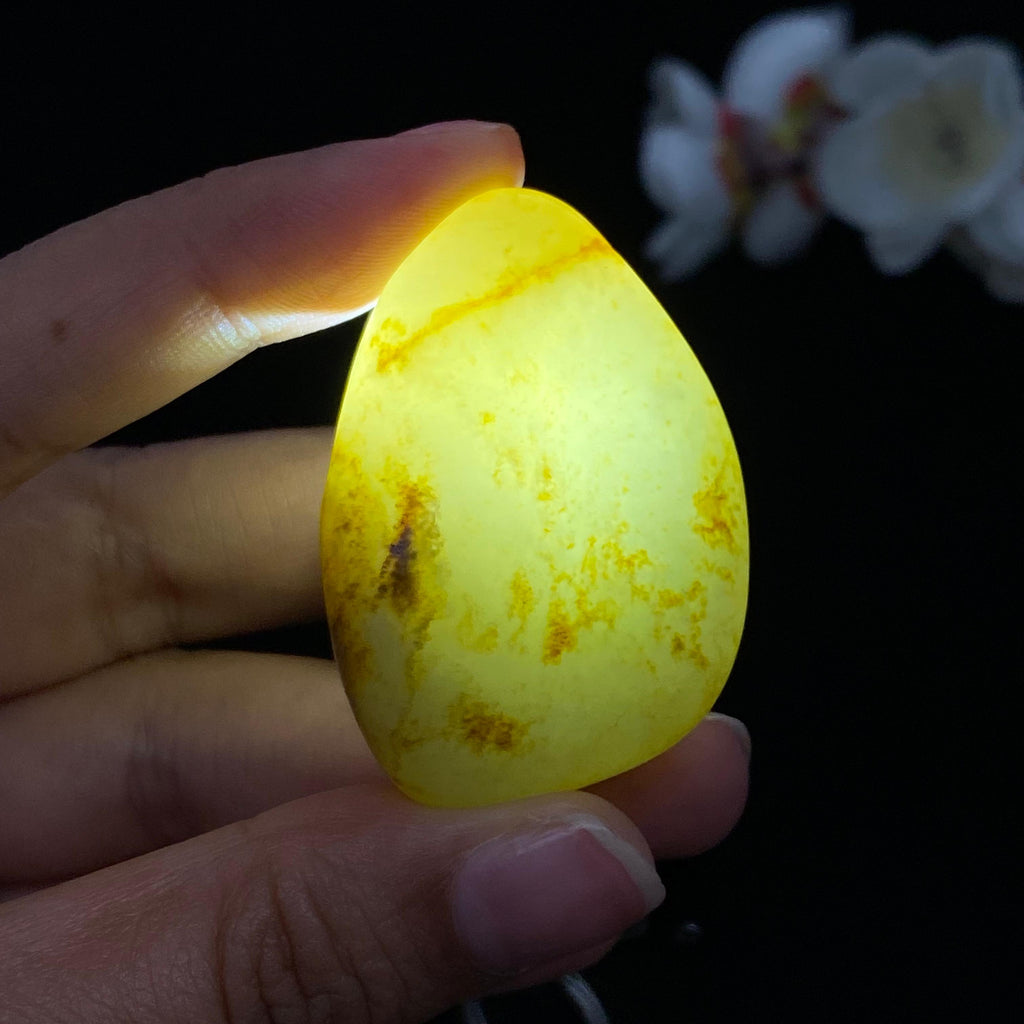 【超值推荐】和田玉洒金皮青花底籽料挂件（34.54g）