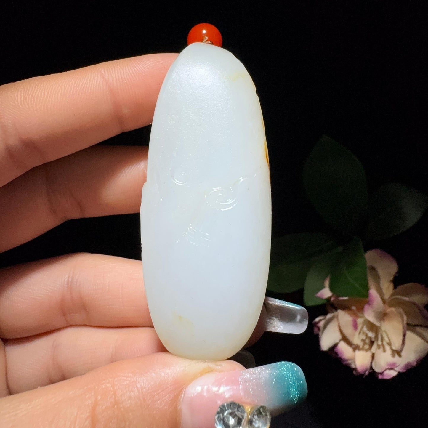 和田玉籽料挂件关公（58.9g）