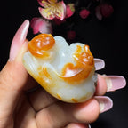 和田玉籽料挂件代代封侯（59.1g）