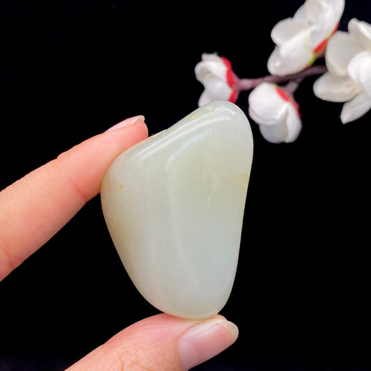 和田玉青白玉籽料原石（59.3g）