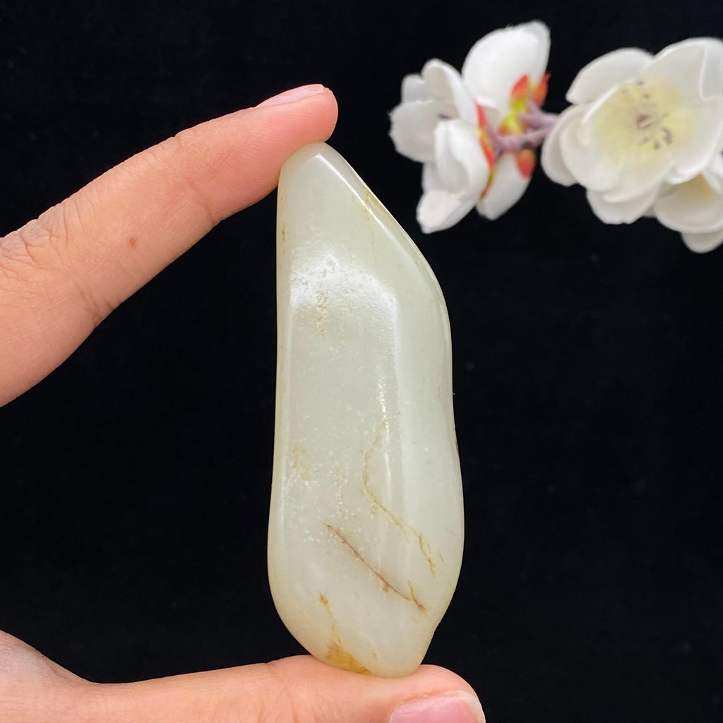 和田玉白玉籽料手把件（58.5g）