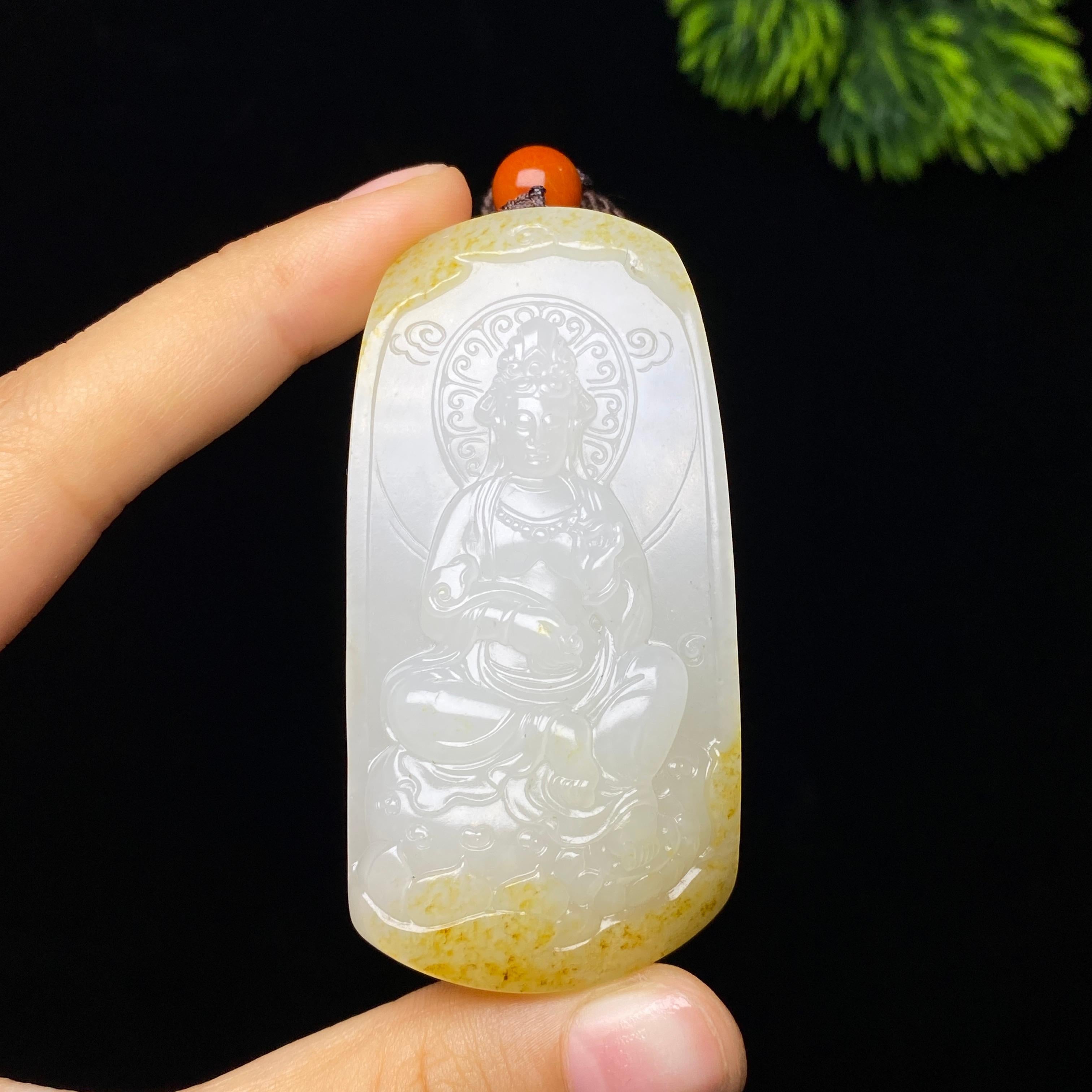 和田玉籽料观音（63.5g）
