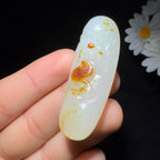 精品和田玉籽料寿星挂件（15.4g）