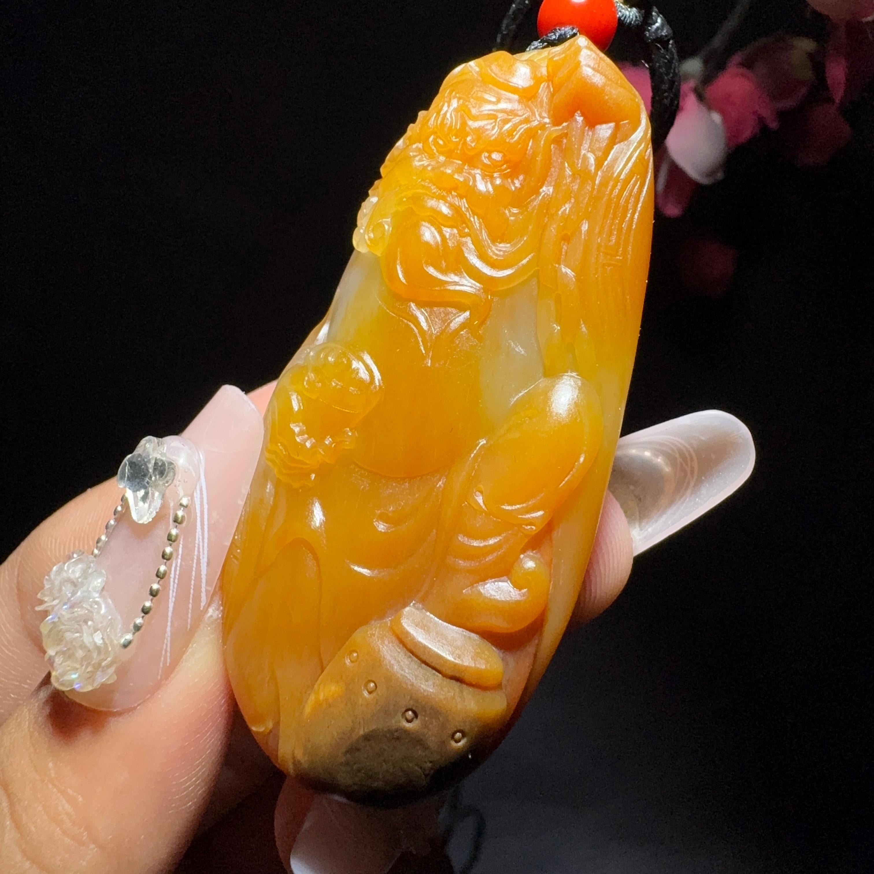 和田玉籽料挂件钟馗（38.2g）