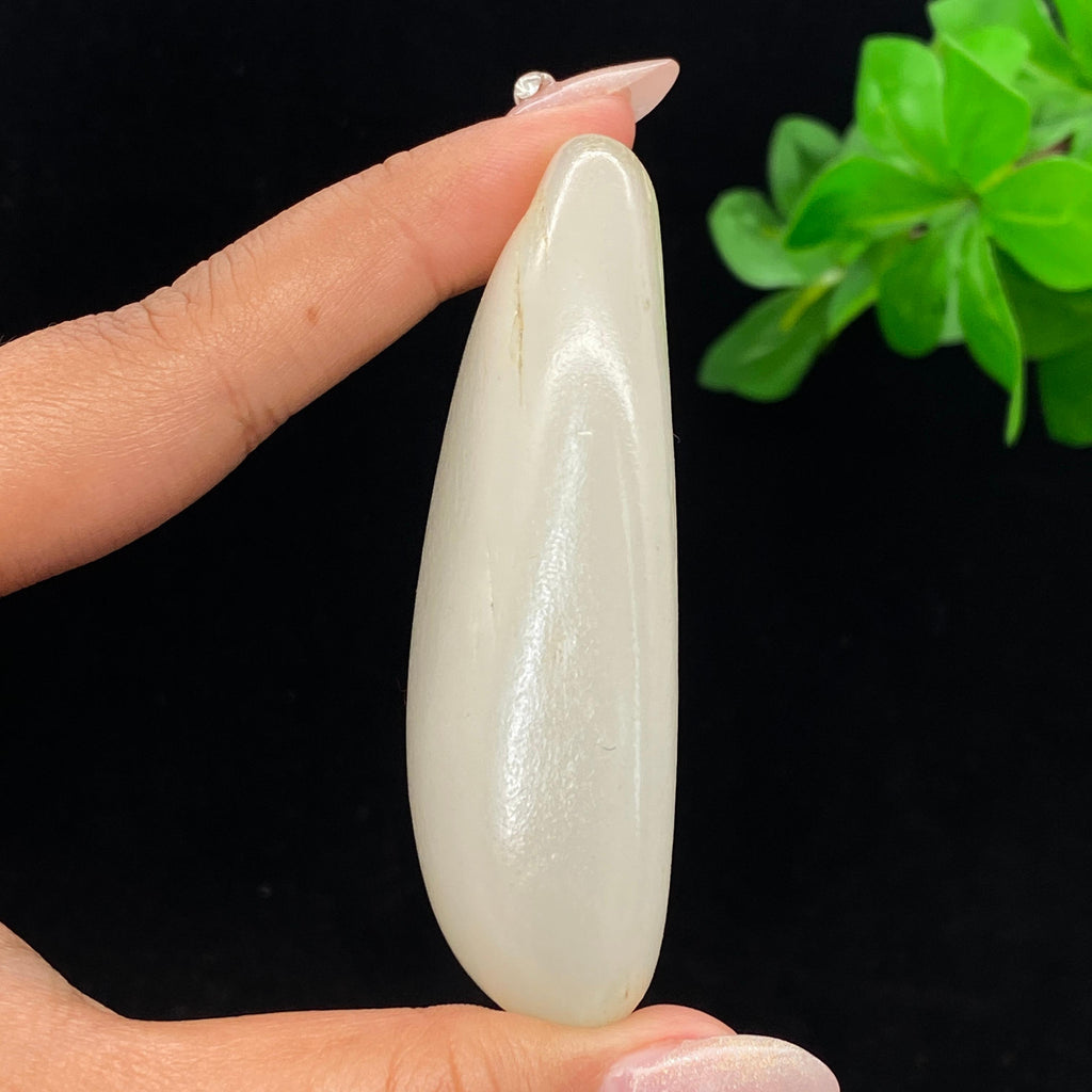 和田玉白玉籽料手把件（87.3g）