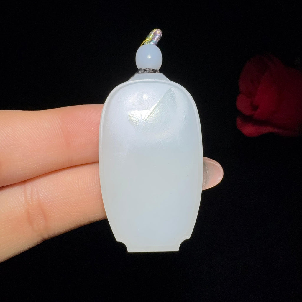 和田玉白玉平安无事牌（16.6g）