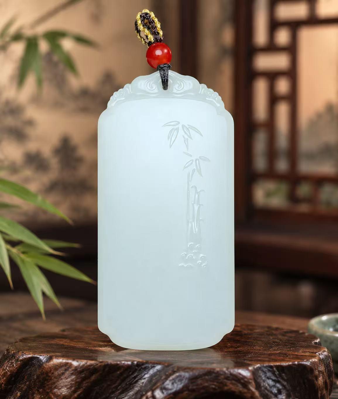 和田白玉步步高升平安无事牌（77.5g）