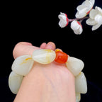和田玉洒金皮【精品手串】（108g）