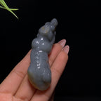 和田玉籽料青花旺财手把件（g）