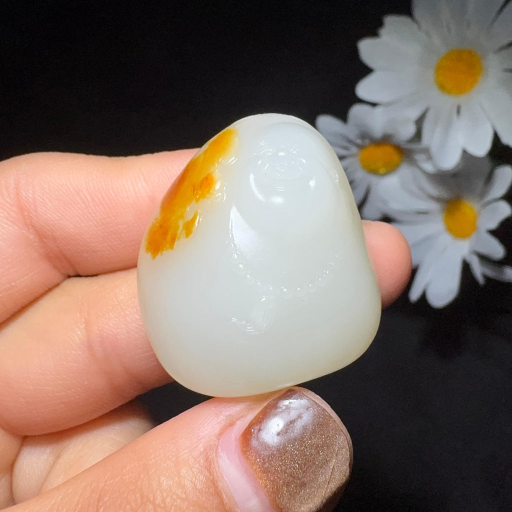 和田玉籽料挂件佛公（24.7g）