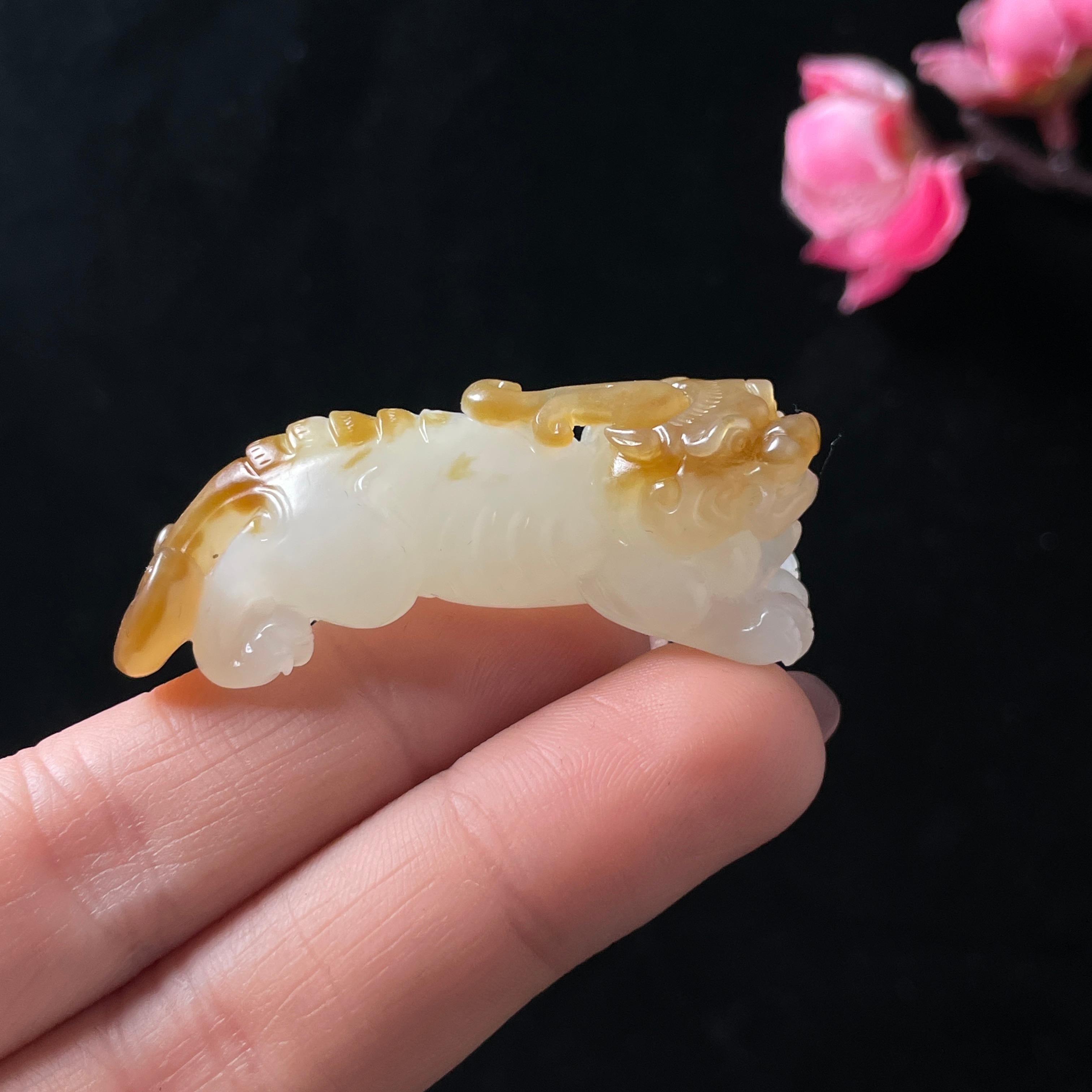 和田玉糖白貔貅糖色黄金糖（18.5g）