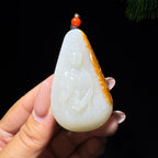 和田玉籽料黄皮观音（41.0g）