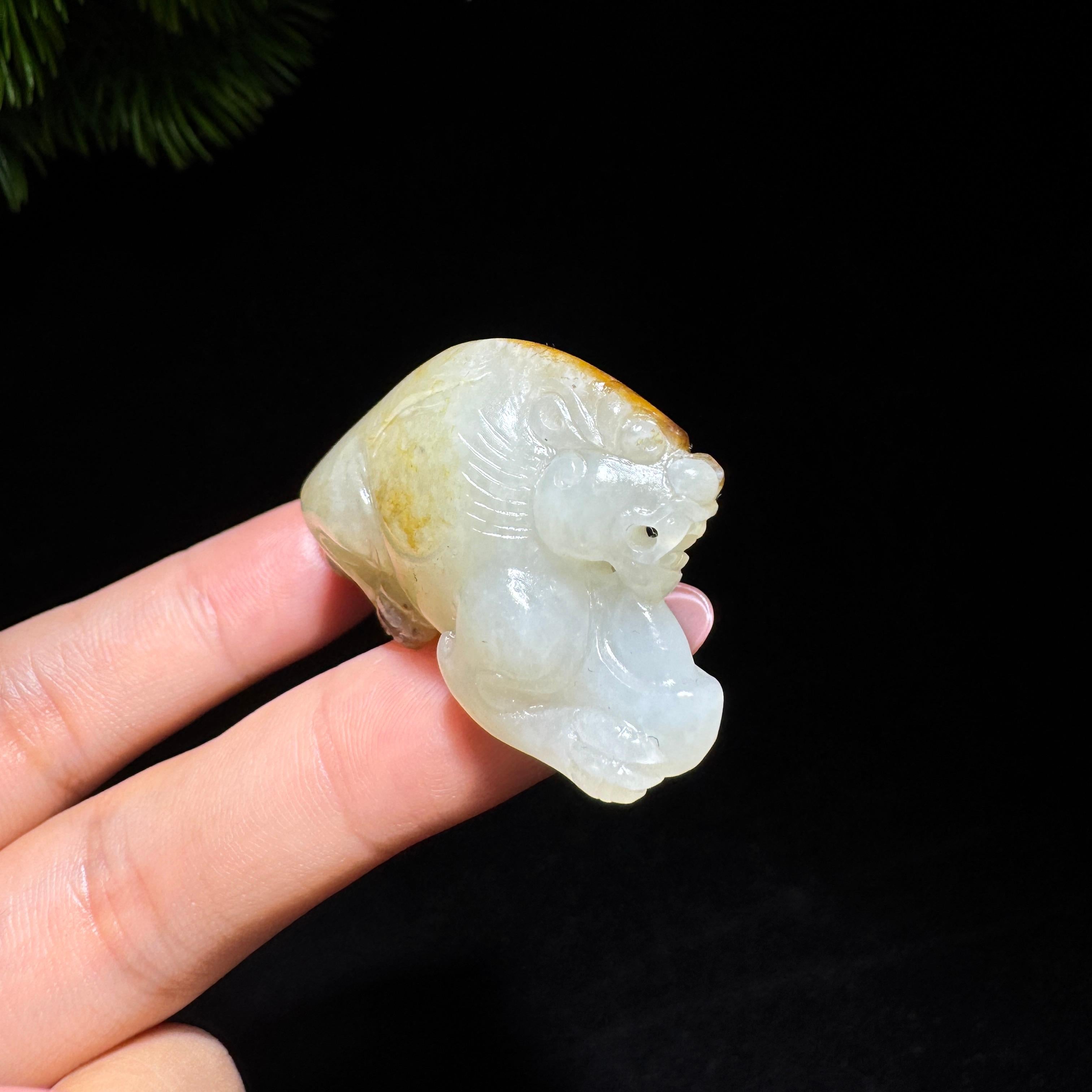 和田玉籽料红皮貔貅（32.5g）