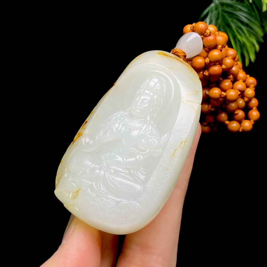 和田玉籽料观音（74.9g）