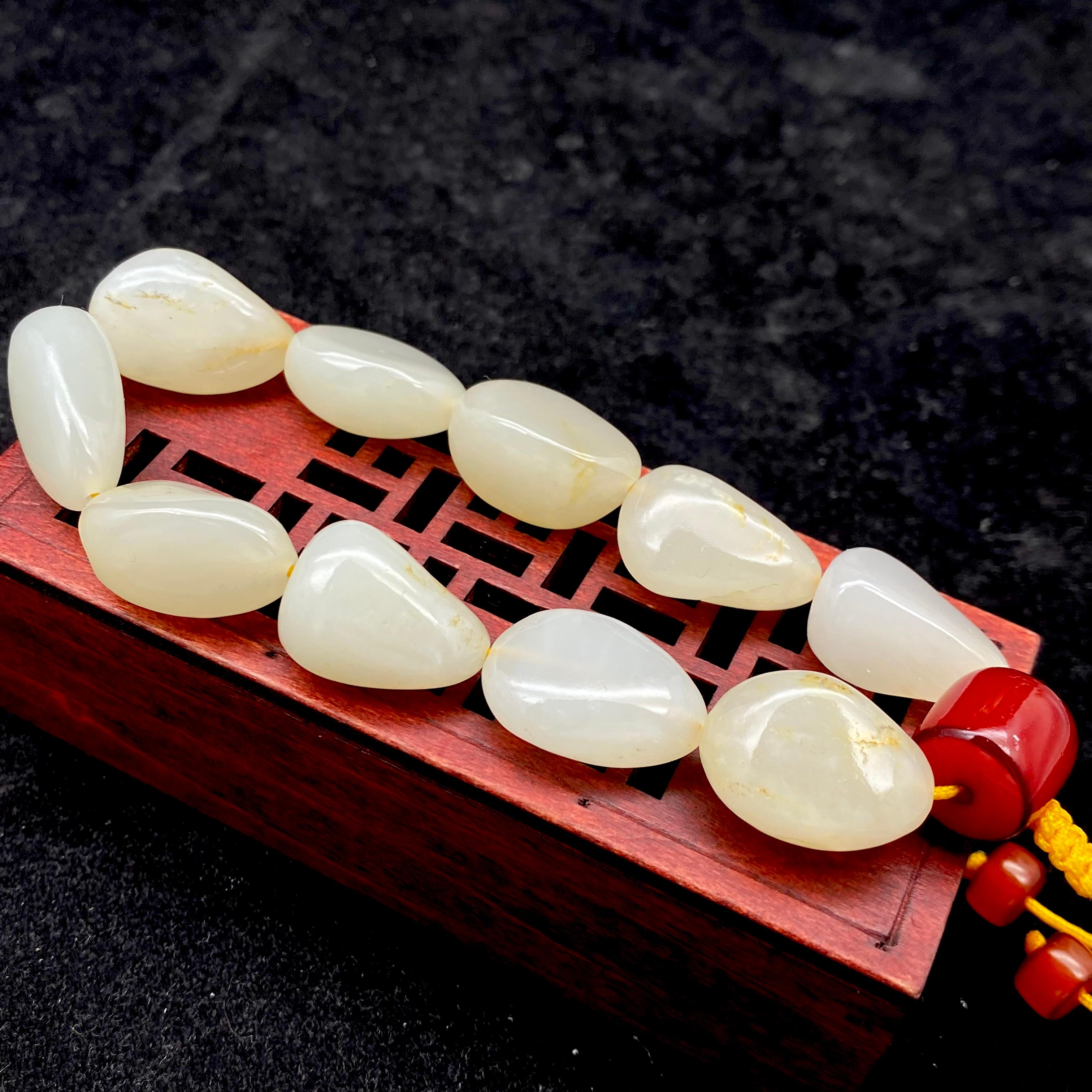 和田玉-白玉【精品手串】（48.7g）