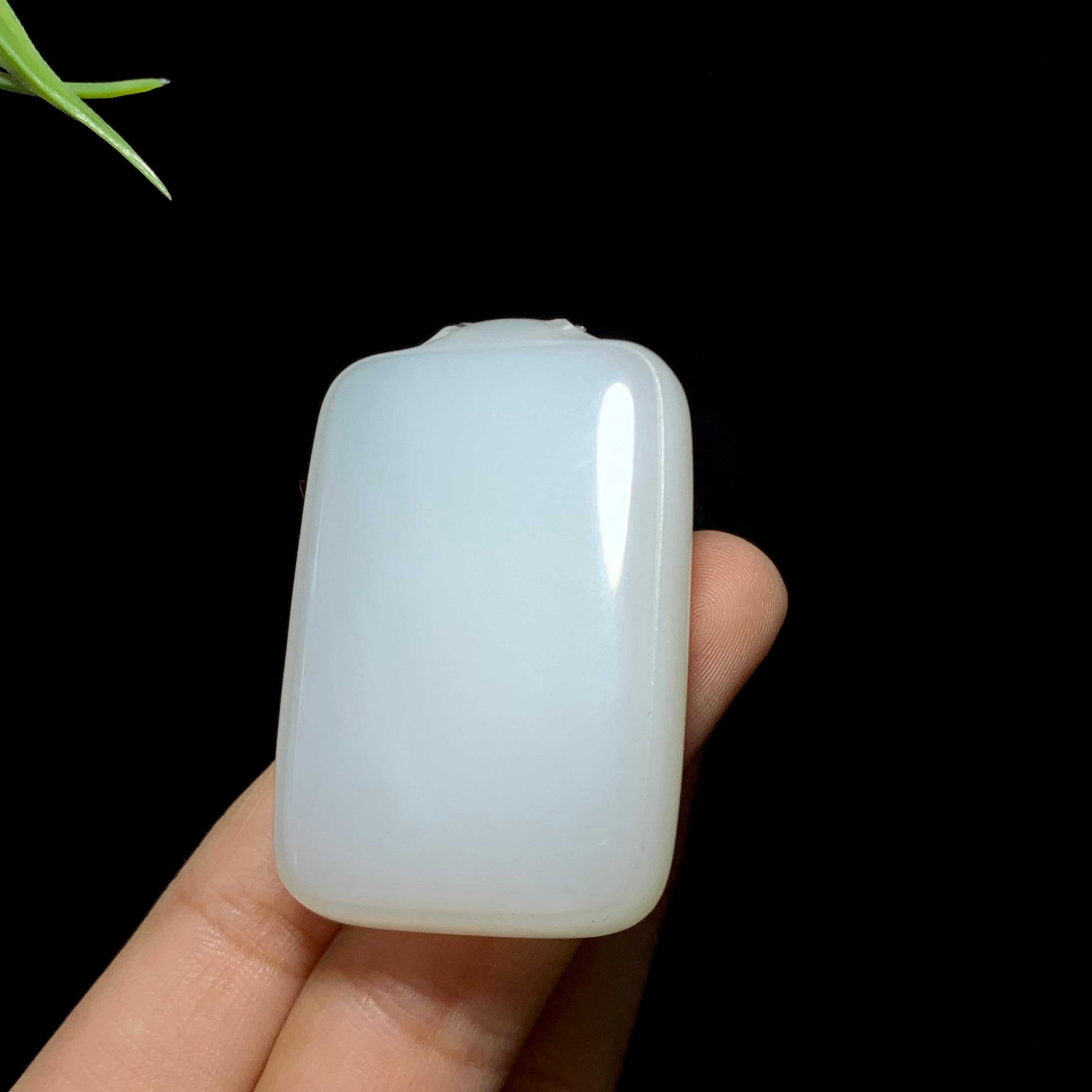 和田白玉平安无事牌（48.0g）