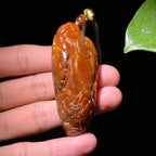 和田玉籽料黄沁守护挂件（60.0g）