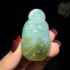和田玉碧玉弥勒佛挂件（28.2g）