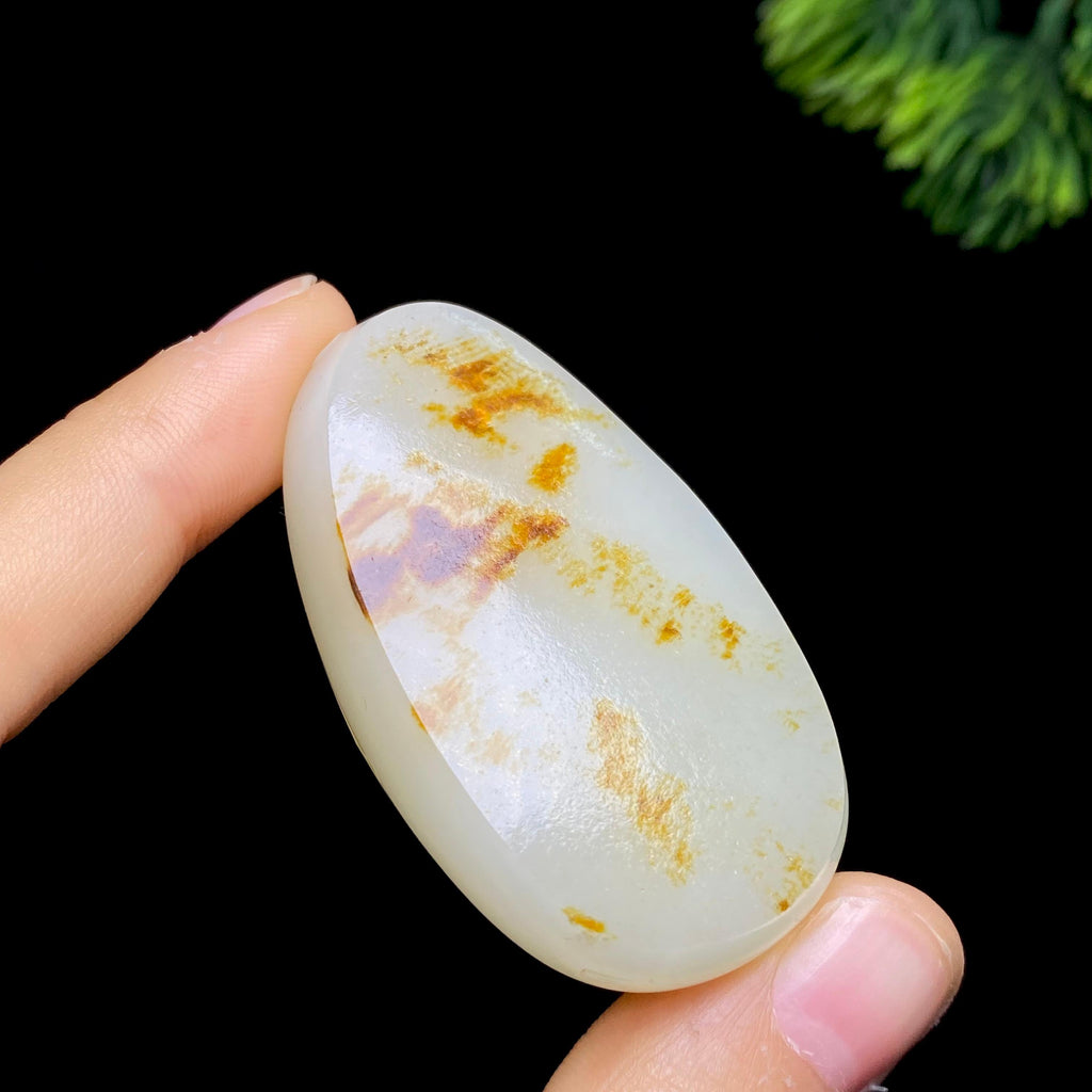 秒杀和田玉籽料无事牌（37.9g）