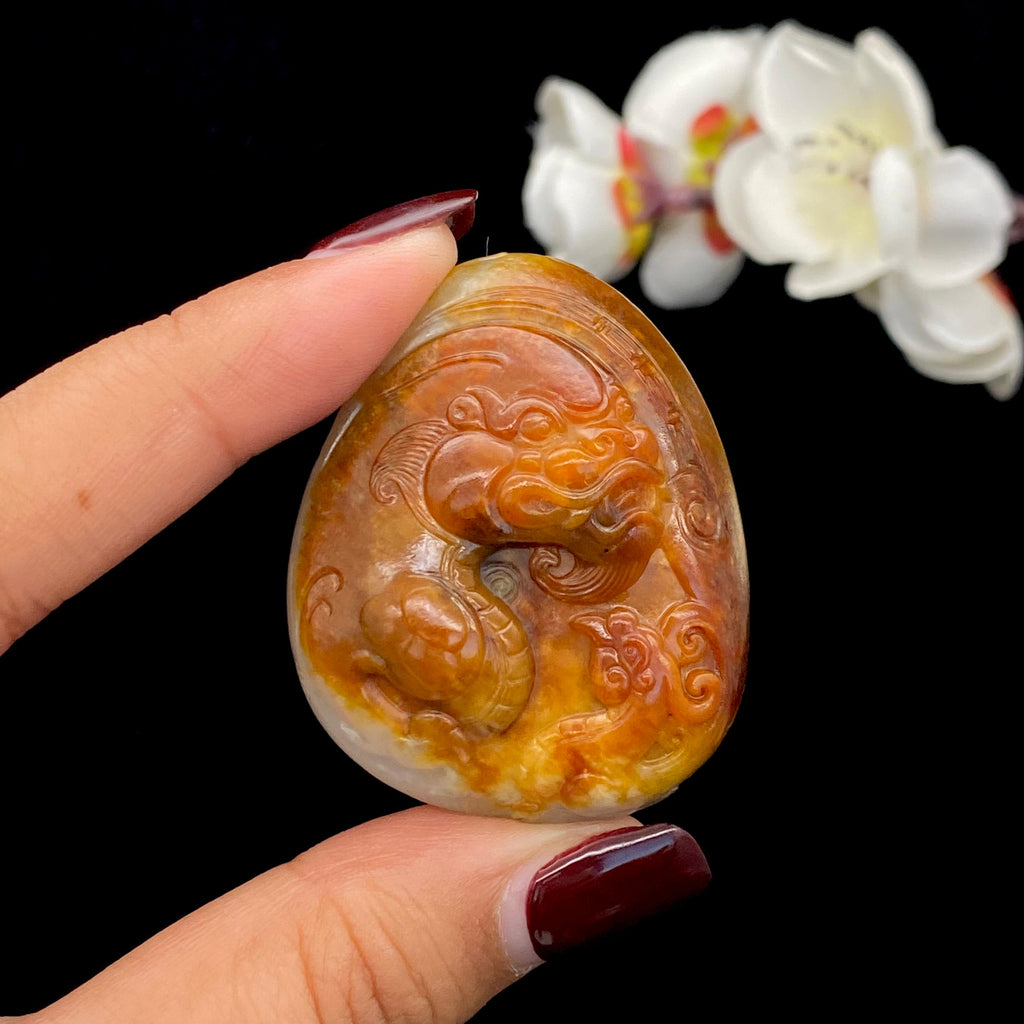 和田玉籽料【仿古龙】（51.3g）