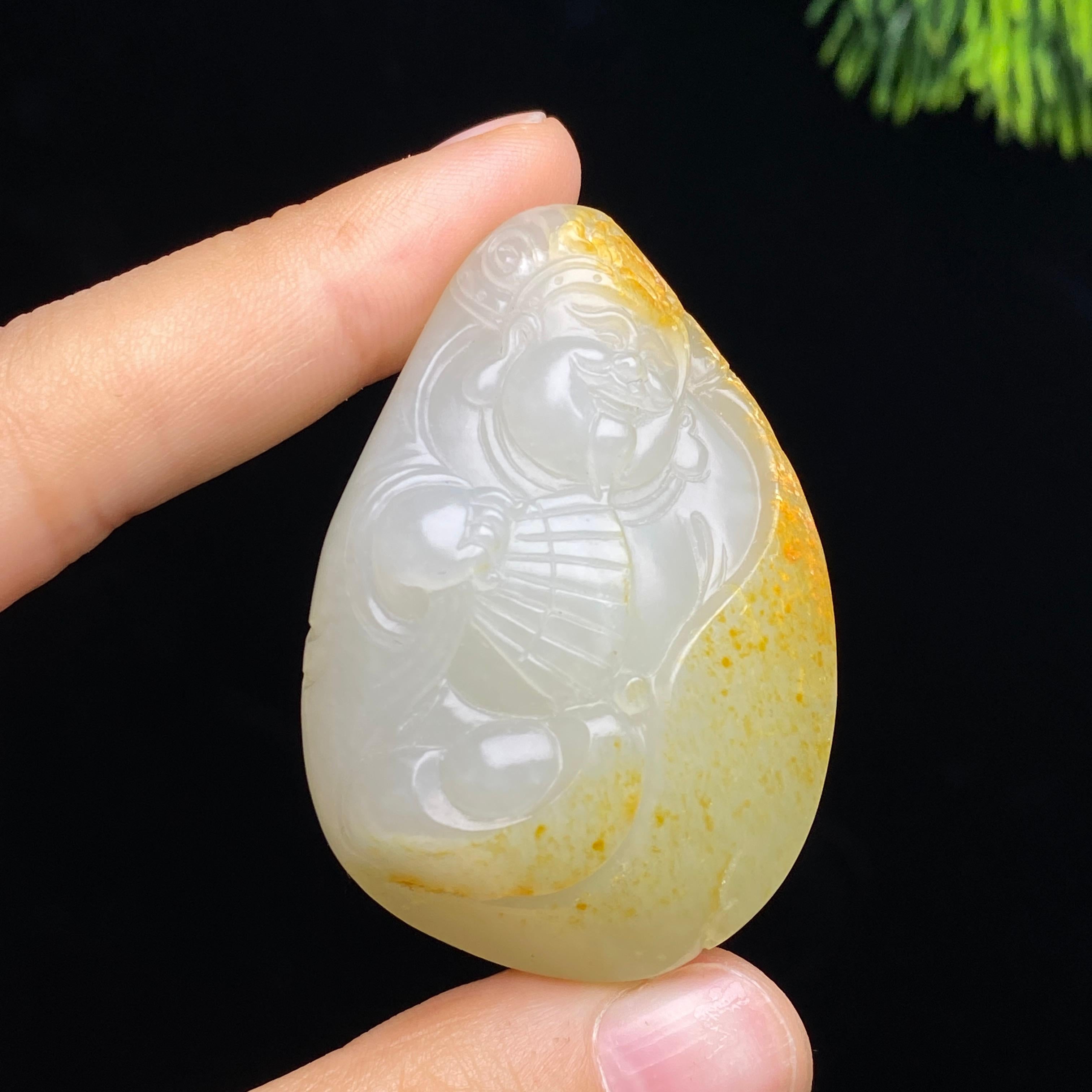 和田玉红沁皮籽料原石（19.3g） – 厚德载玉