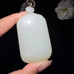 和田玉籽料平安无事牌（68.2g）