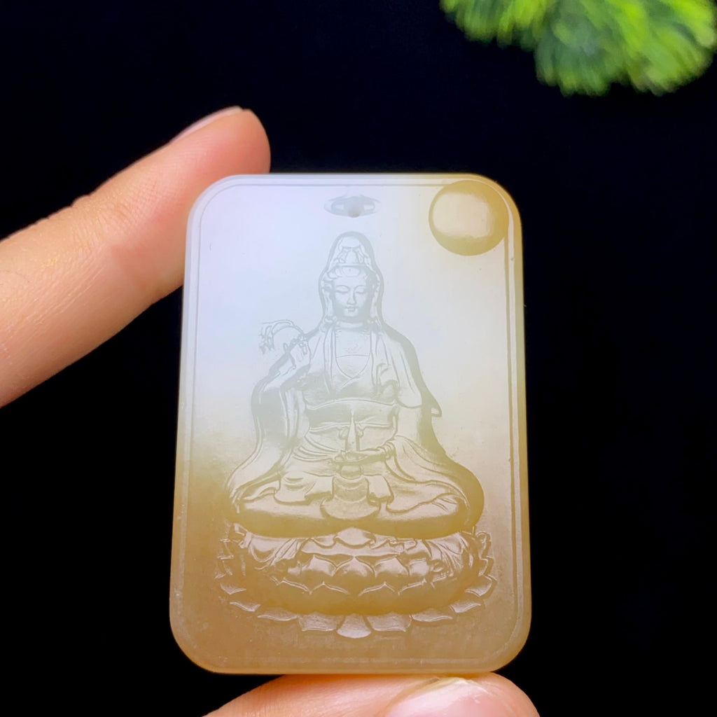 和田玉糖白观音（38.0g）