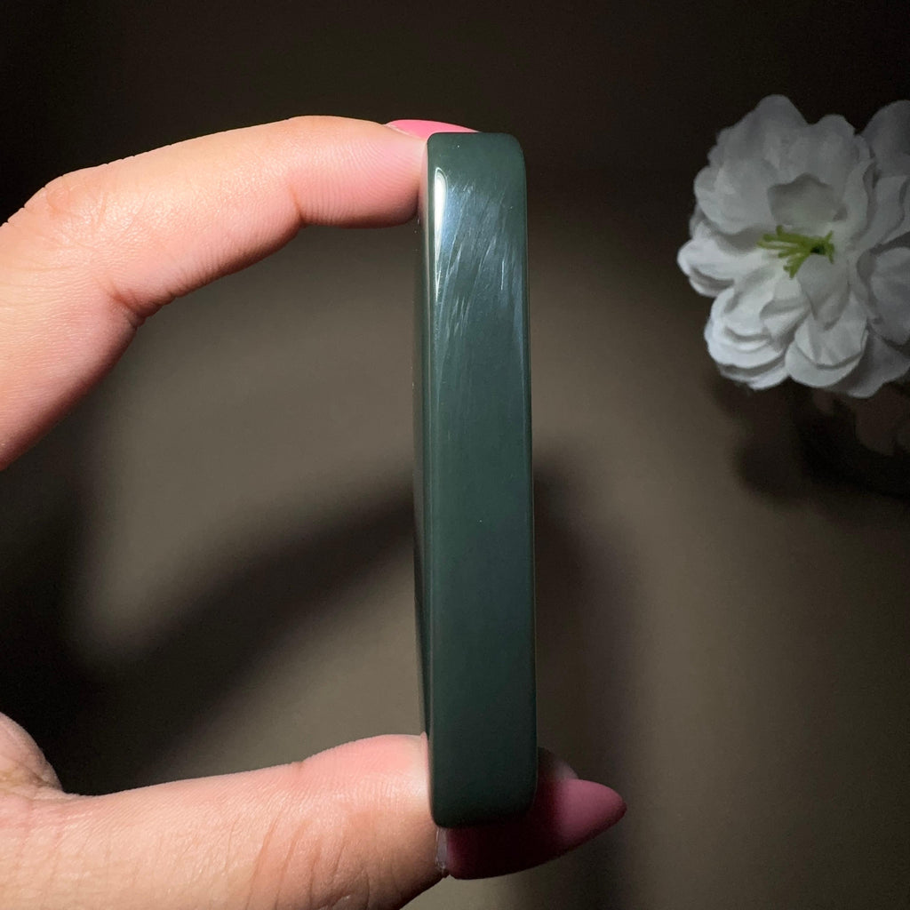 和田玉沙枣青平安无事牌（77.6g）