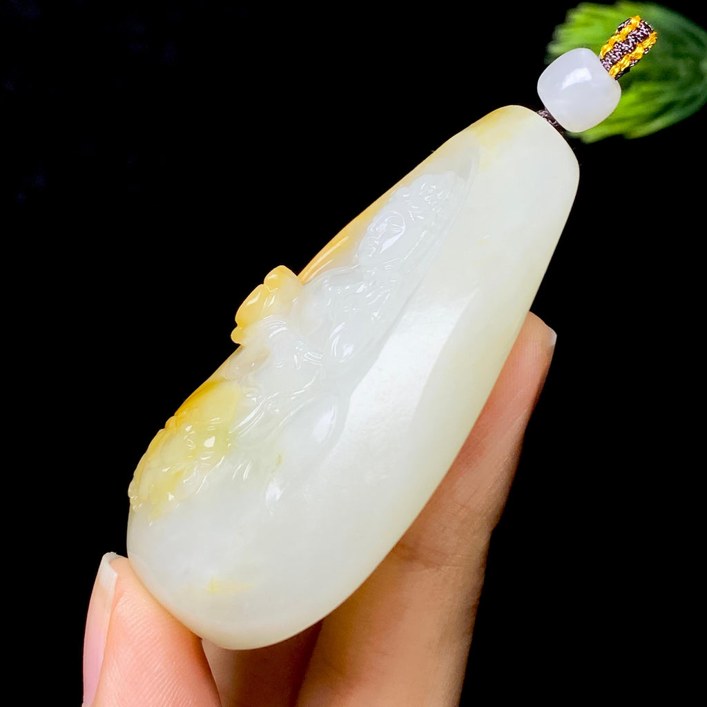 和田玉籽料文殊菩萨（60.4g）
