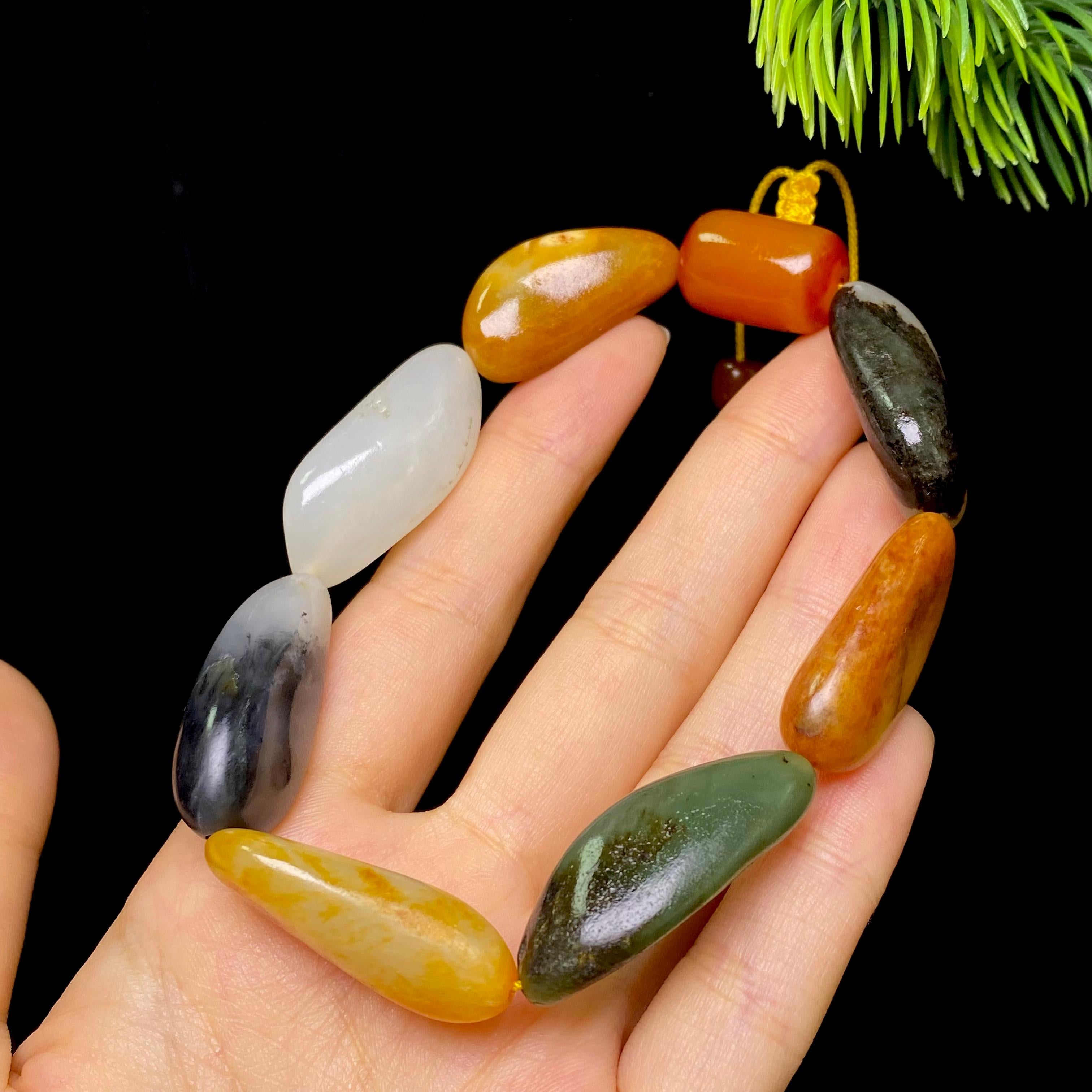 和田玉多宝籽料手串（49.9g）