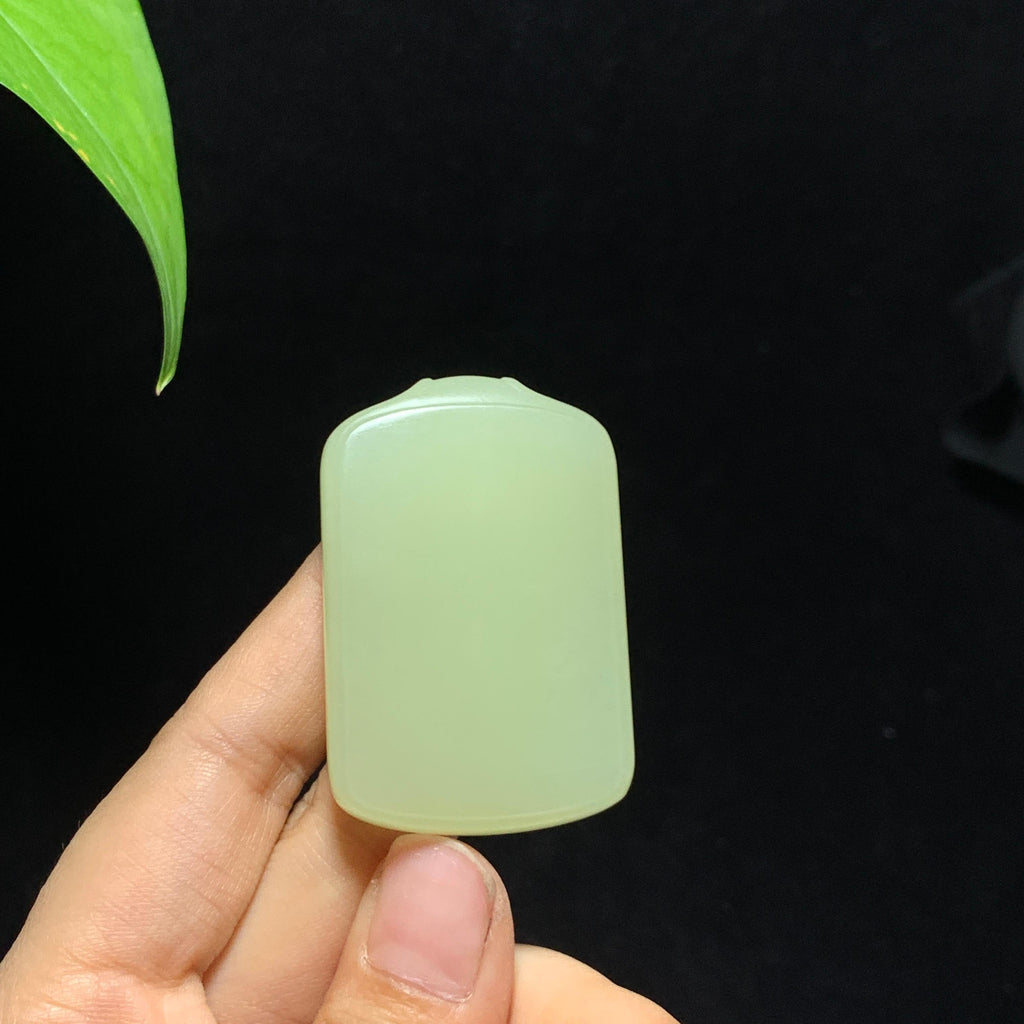 和田山料黄口无事牌挂件（44.4g）