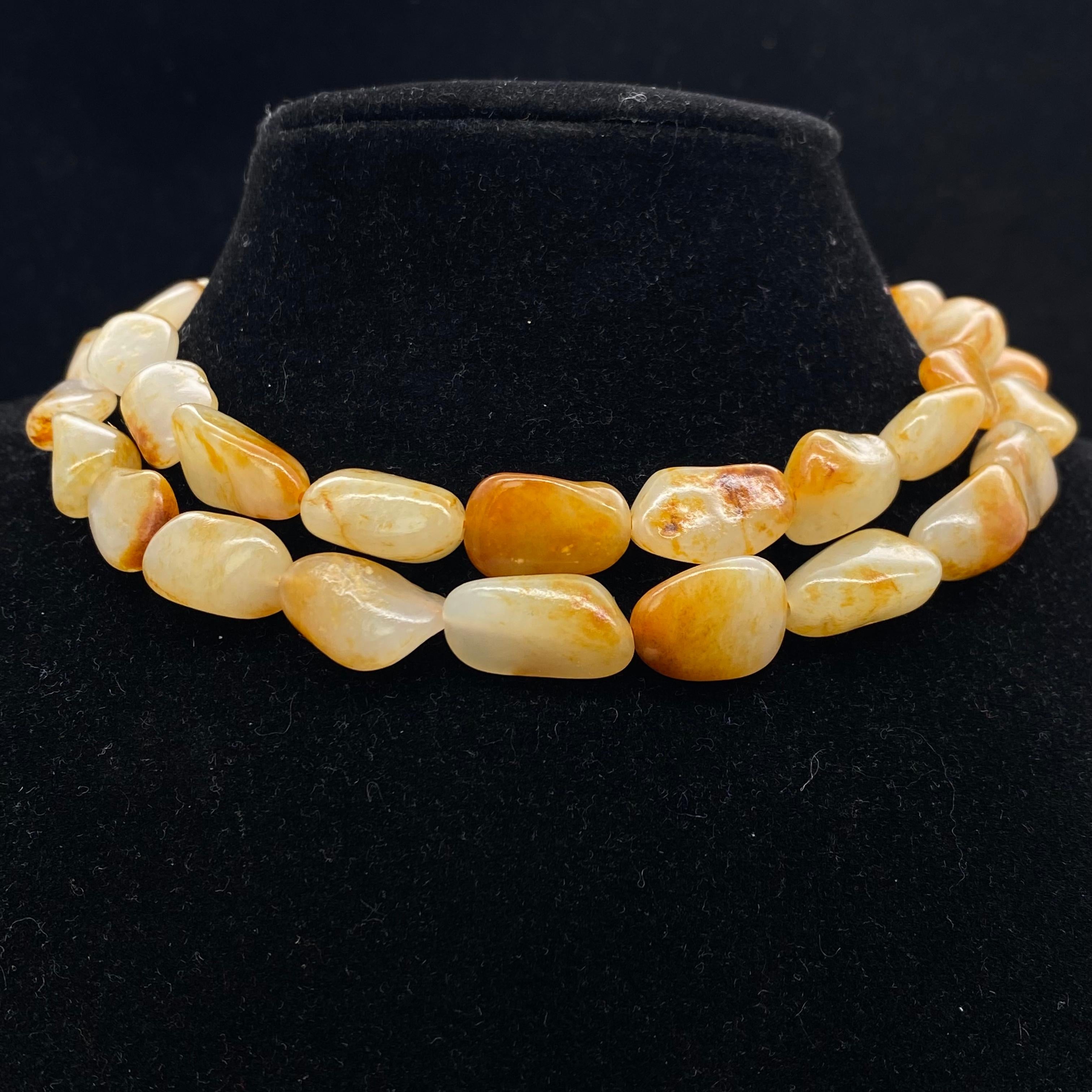 和田玉洒金皮【精品项链】（83.1g）