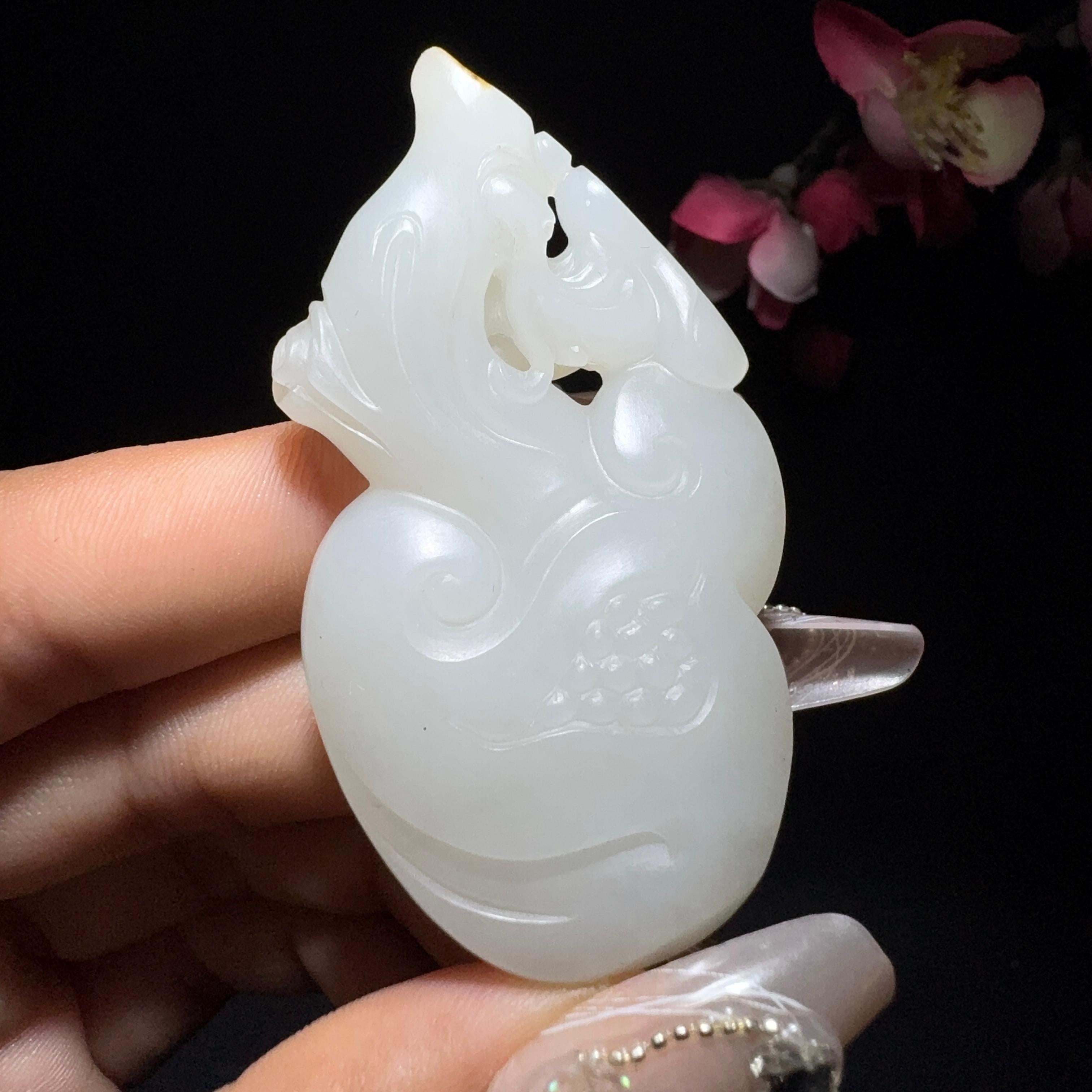 和田玉籽料挂件如意（39.5g）