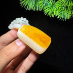 和田玉籽料满皮无事牌（64.3g）