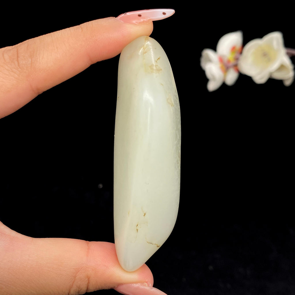 和田玉白玉籽料手把件（90.8g）