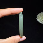 和田玉湖水绿平安无事牌（30.8g）