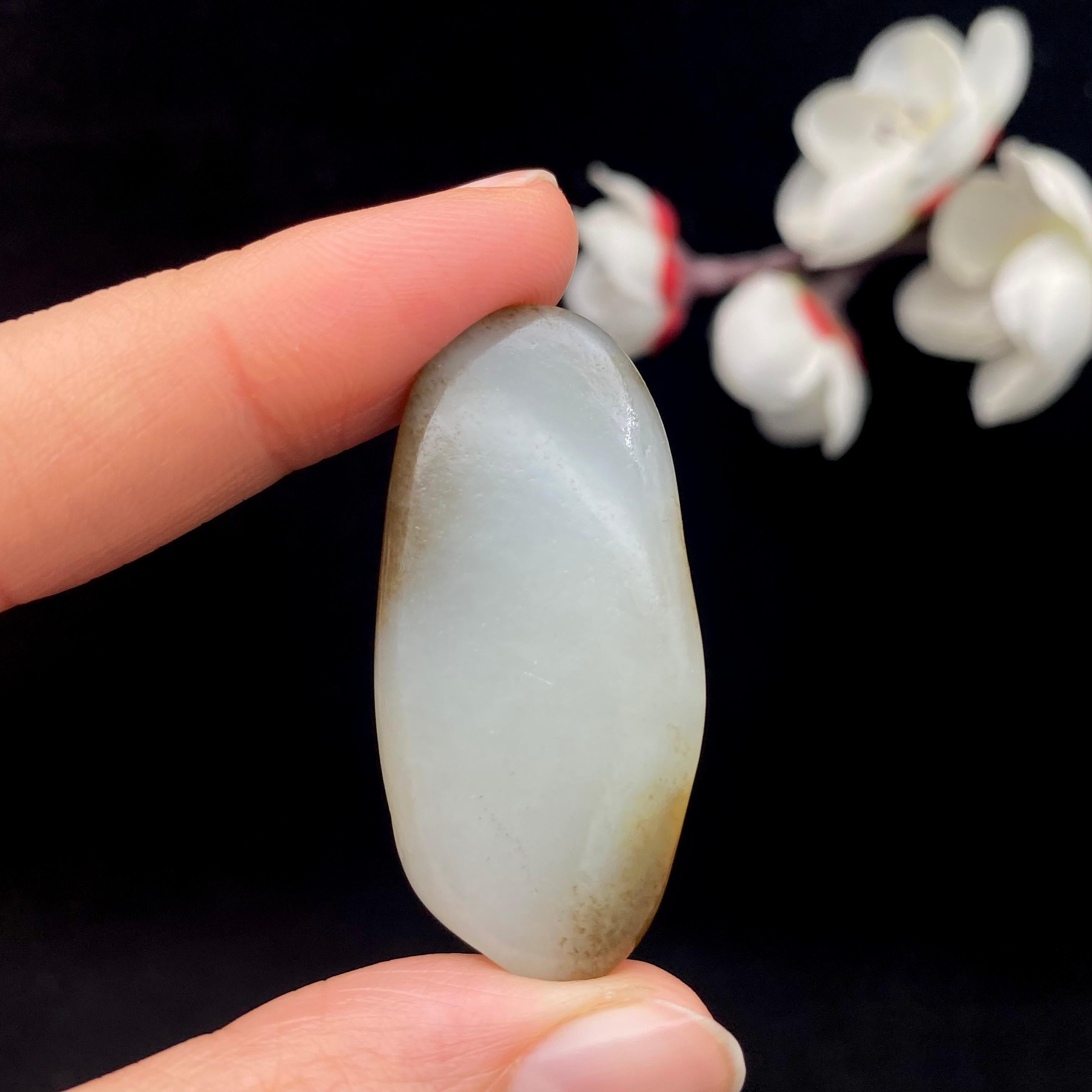 和田玉秋梨皮籽料吊坠籽（13.5g）