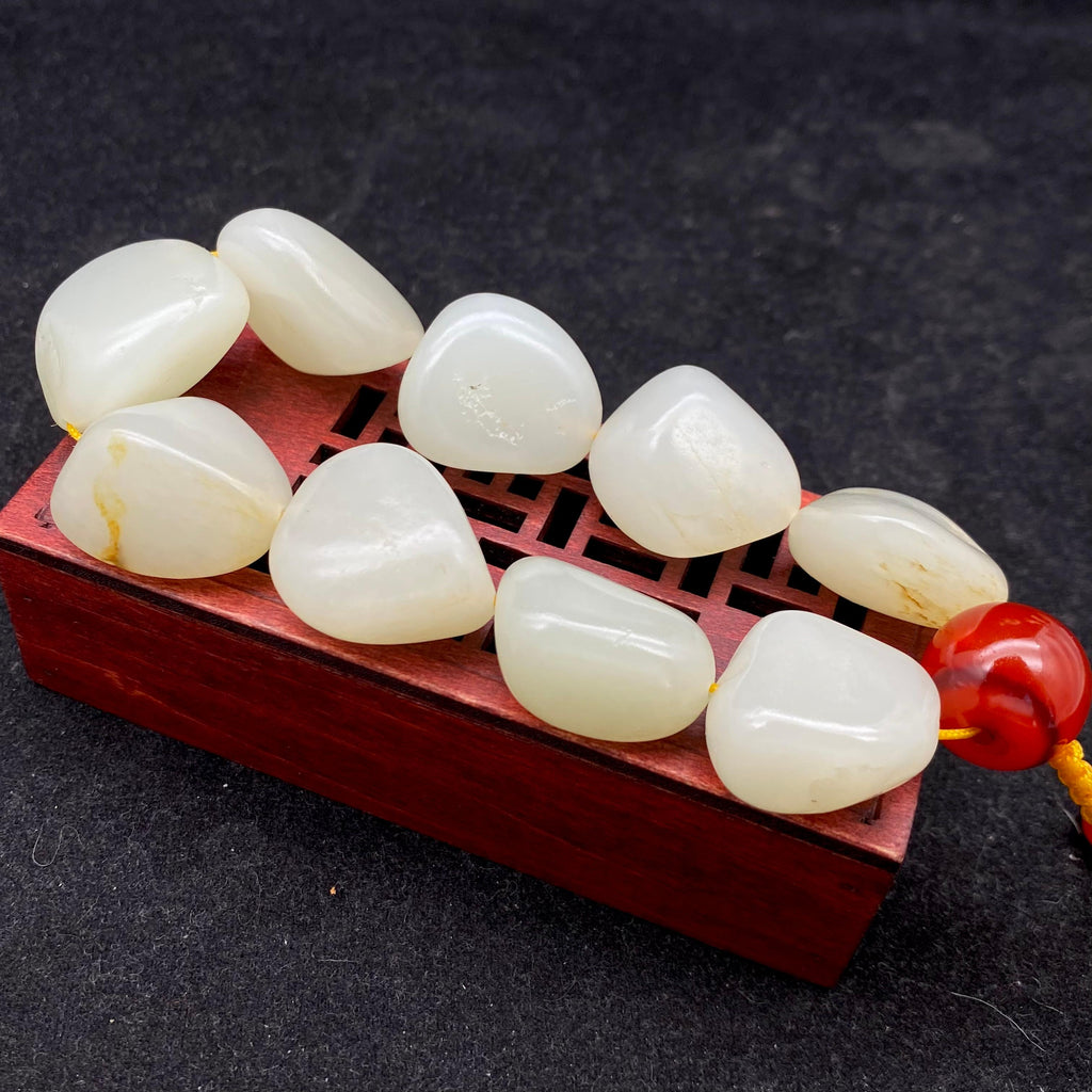 和田玉白玉【精品手串】（97.8g）