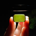 和田玉碧玉18k镶金戒指（8.7g）
