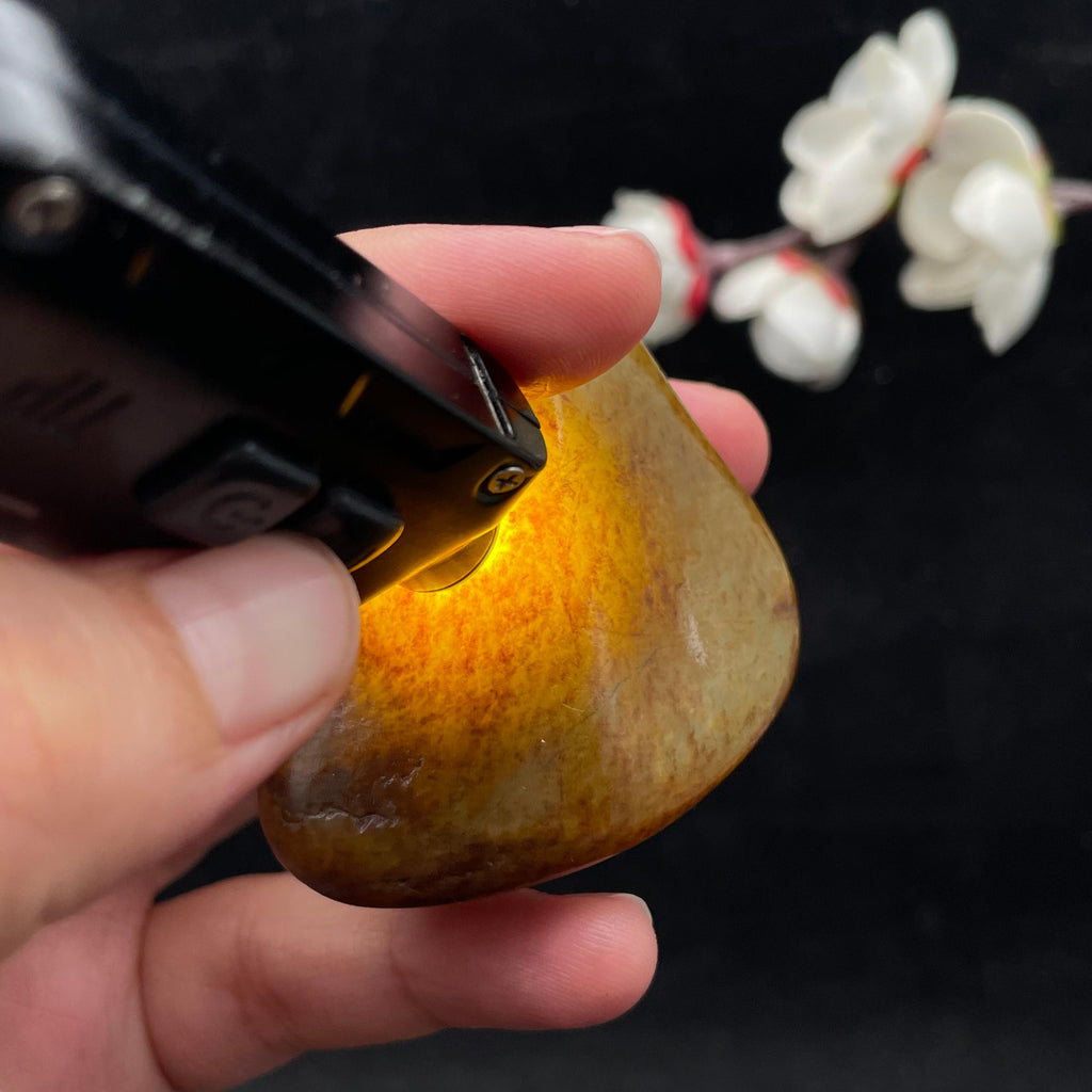 和田玉满黄皮籽料（74.9g）