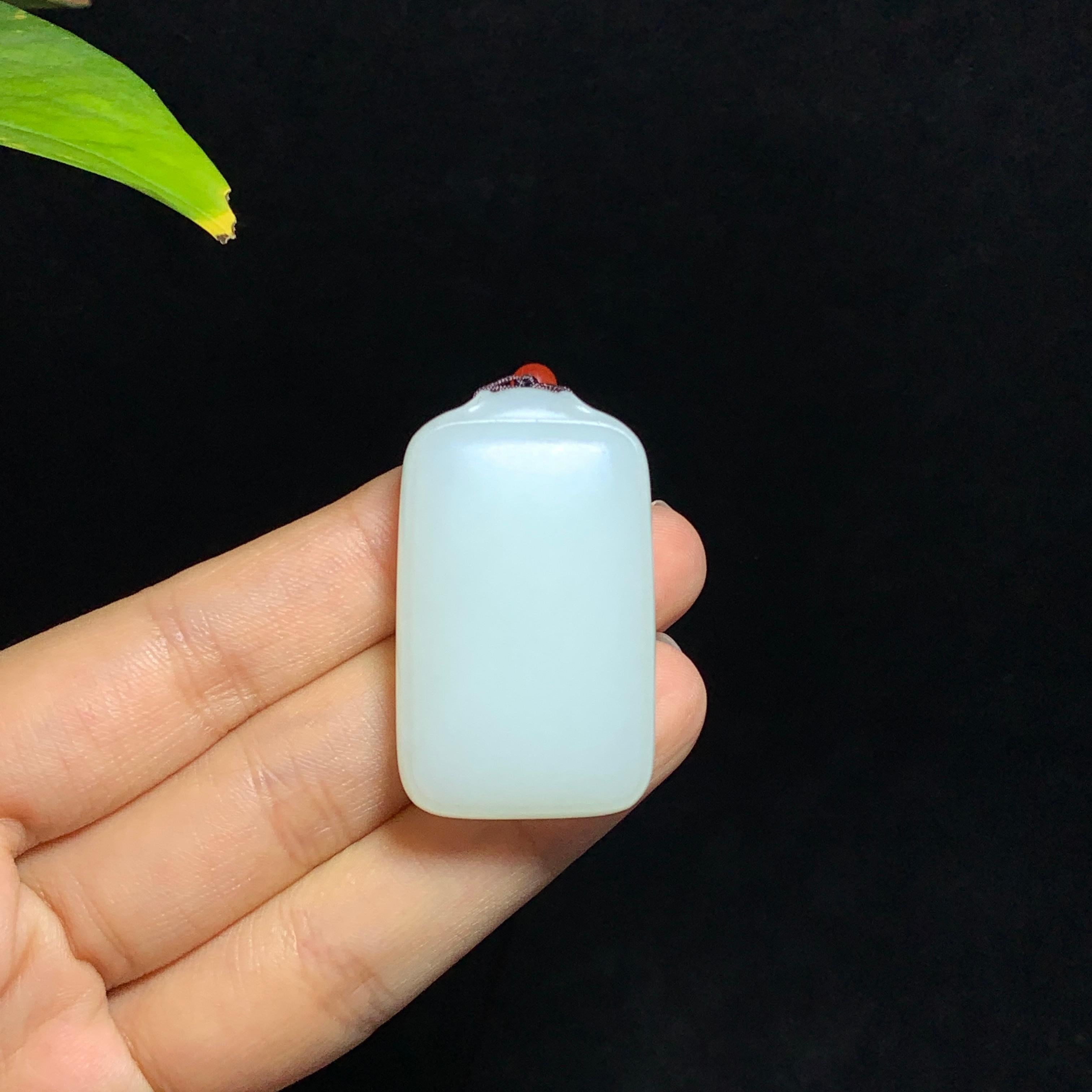 和田山料白玉无事牌挂件（28.0g）
