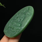 和田玉山料碧玉粉青观音牌（g）