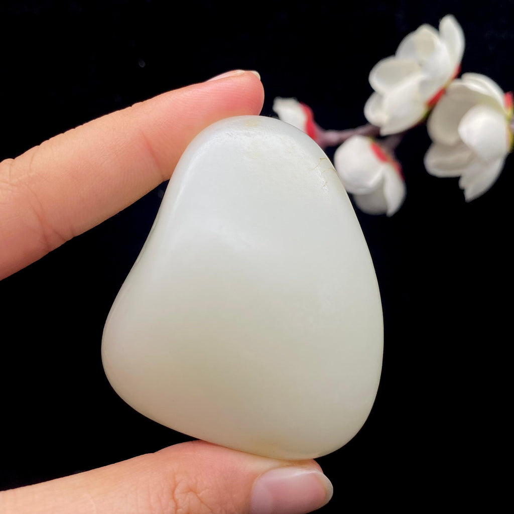 和田玉白玉籽料手把件（117.3g）