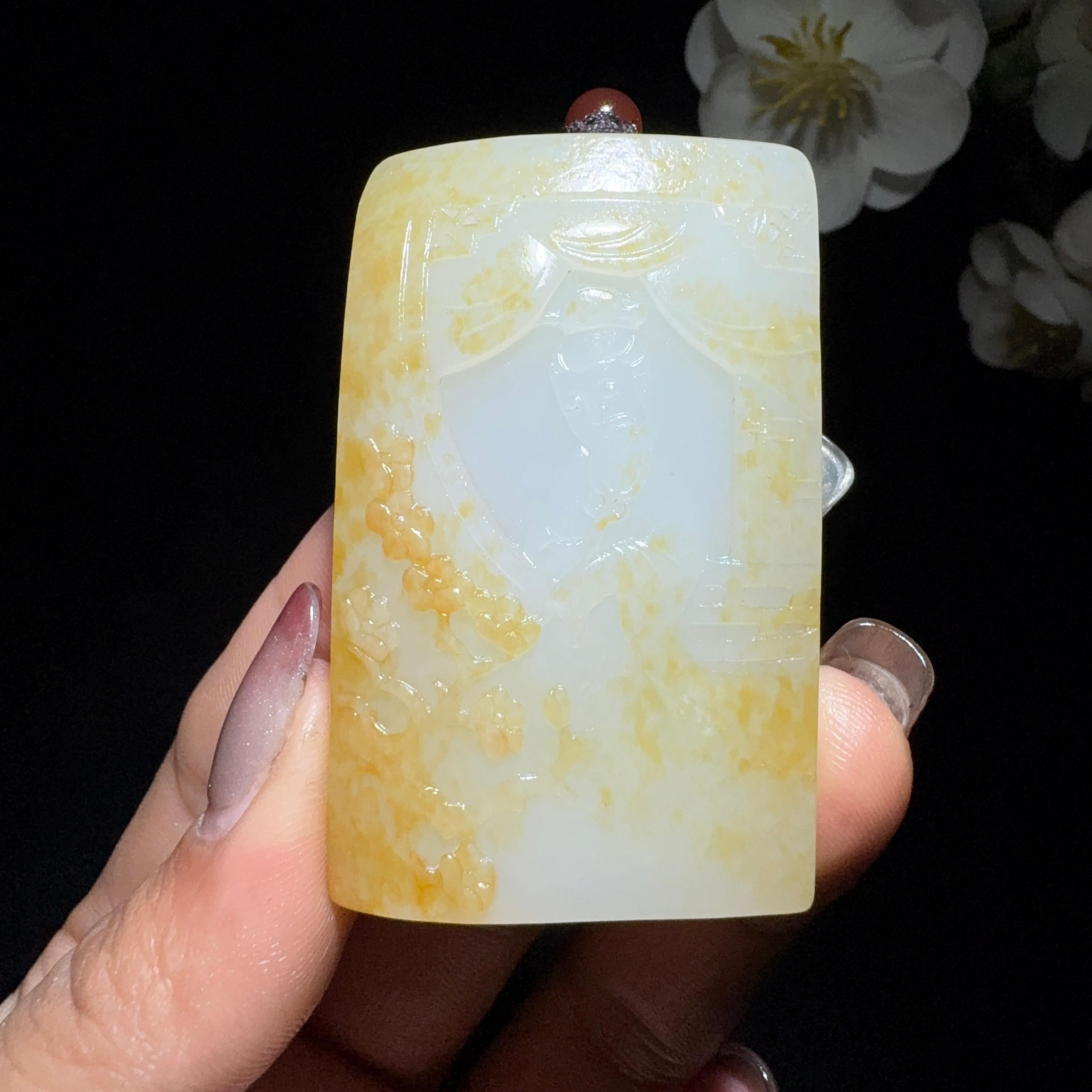 和田玉籽料牌子国色天香（57.2g）