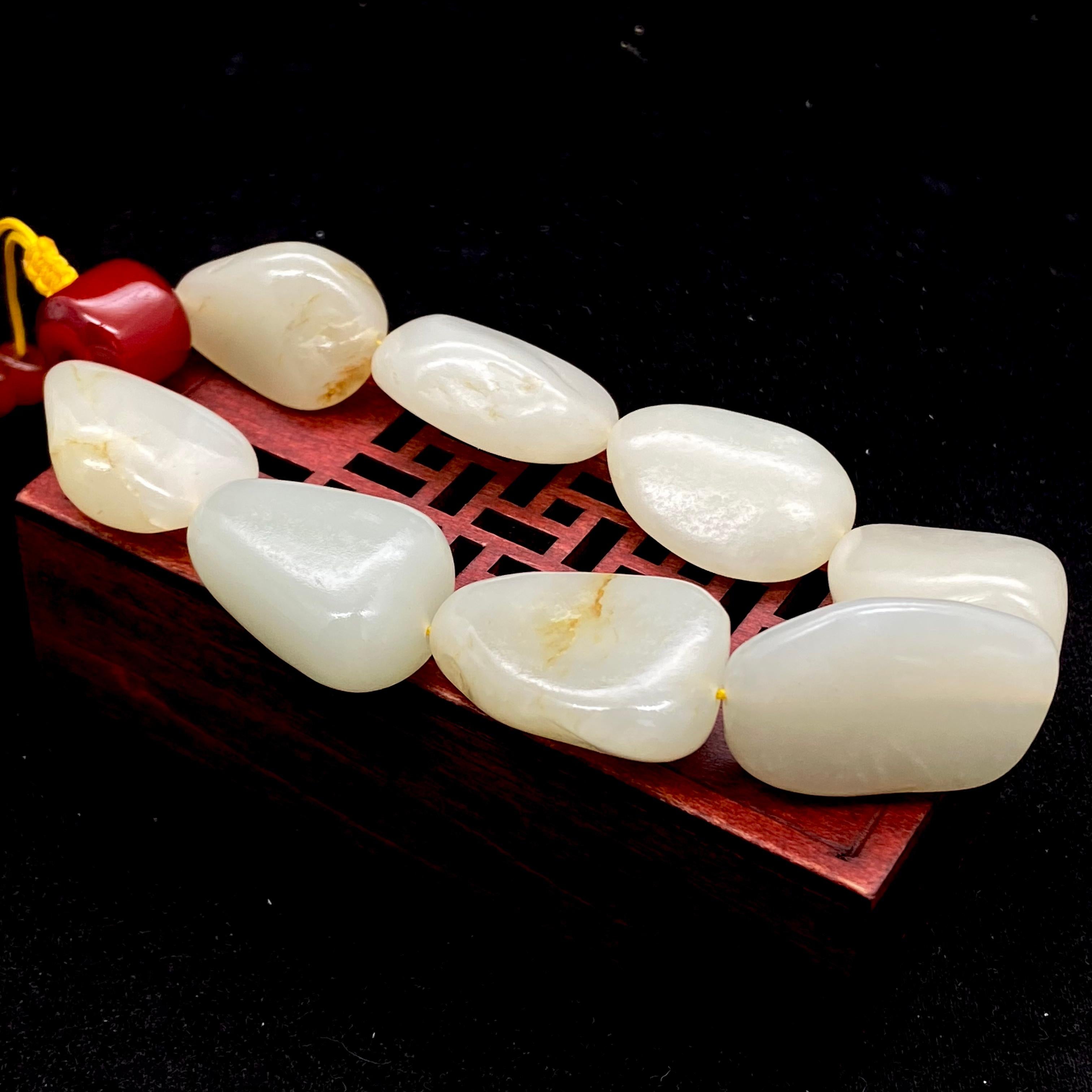 和田玉白玉【精品手串】（88.5g）