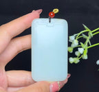 和田玉糖白平安无事牌（67.4g）
