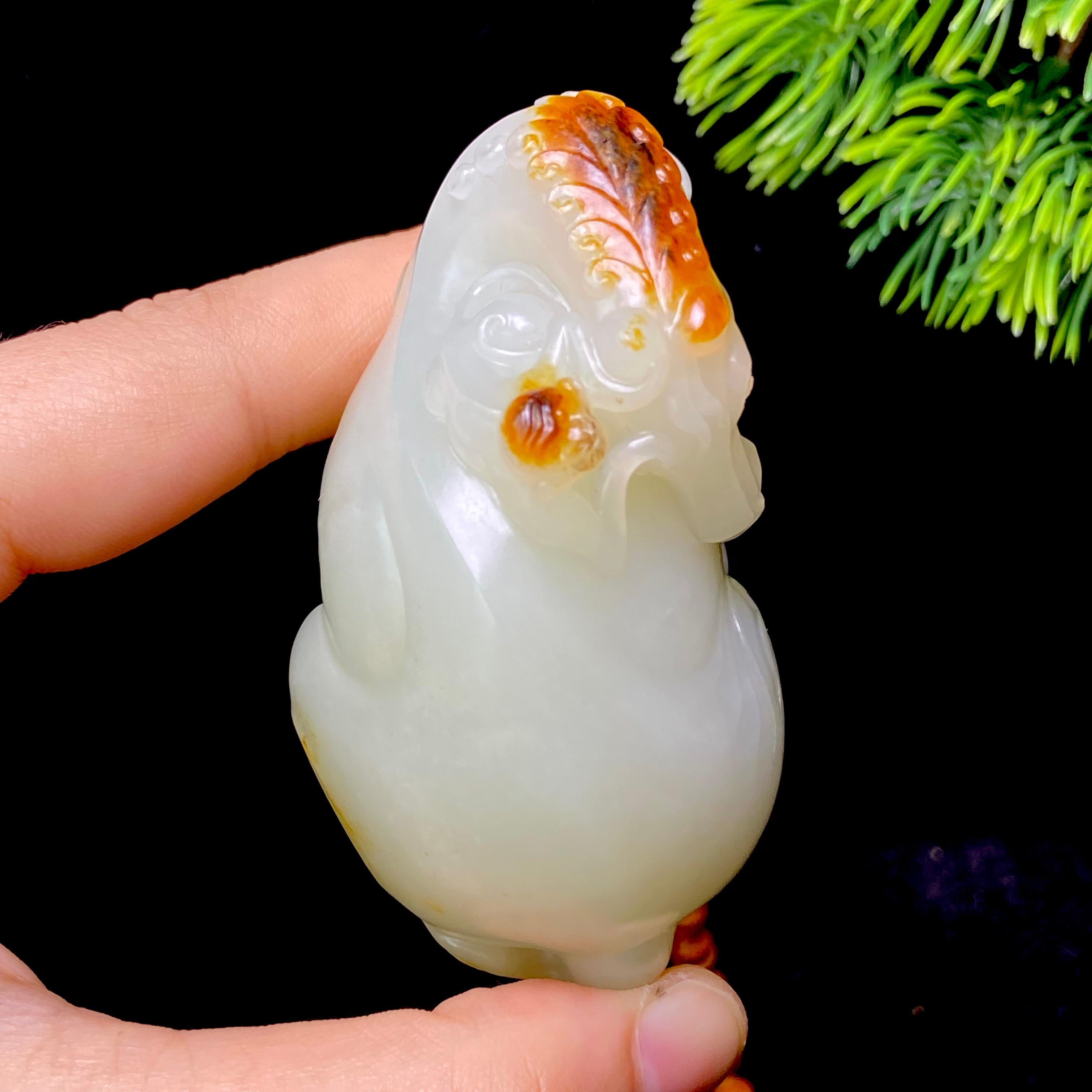 和田玉籽料马上封侯把件（175.2g）