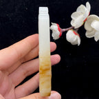 和田玉糖白【坐观音】手把件（107.4g）