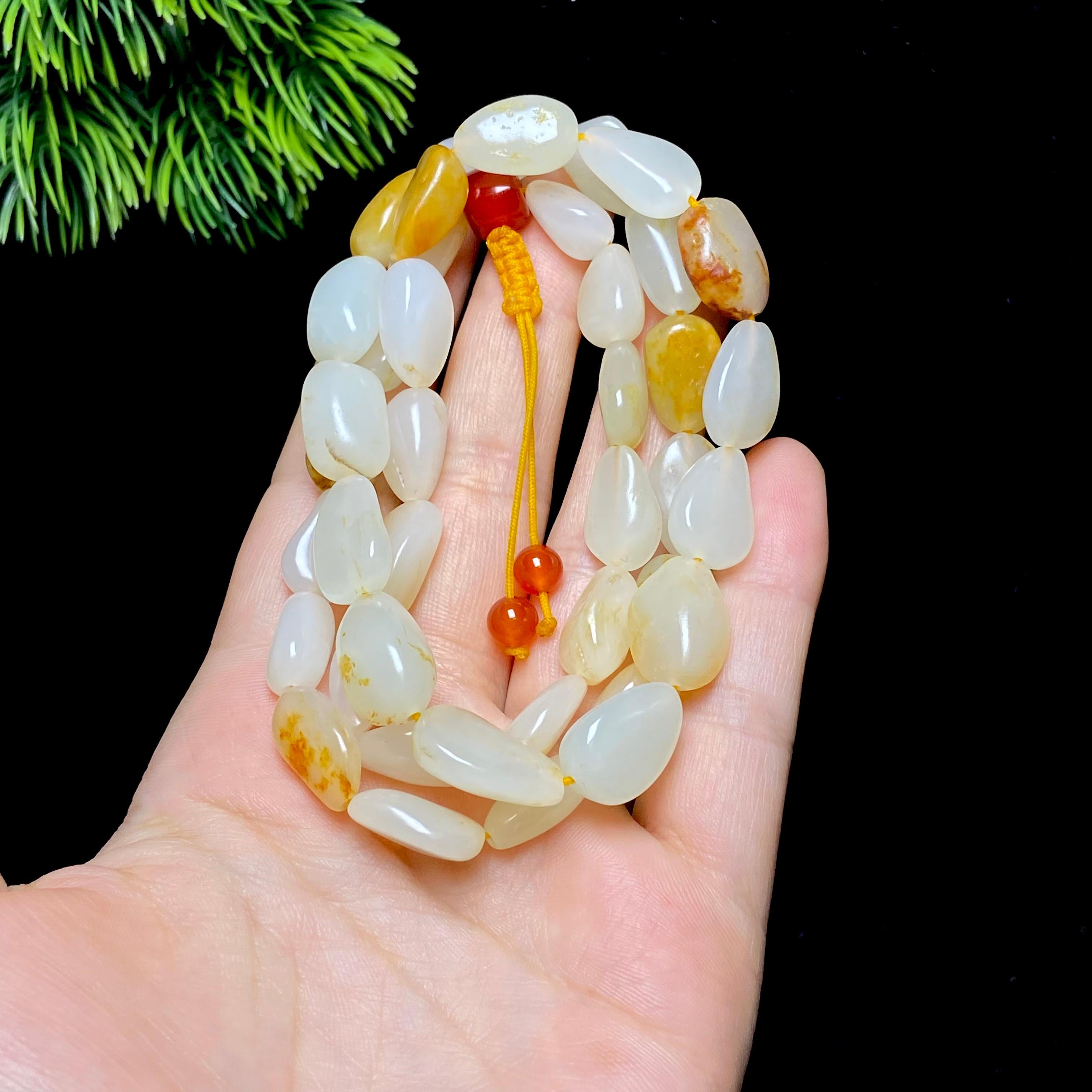 和田玉洒金皮籽料项链（66.27g）